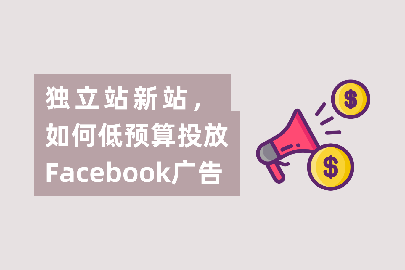 自力站新网站低预算，怎样投放Facebook广告？怎样界说小预算？